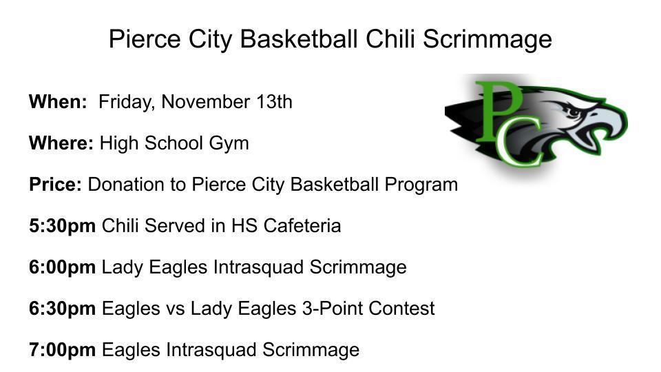 Basketball Chili Scrimmage | Pierce City Schools