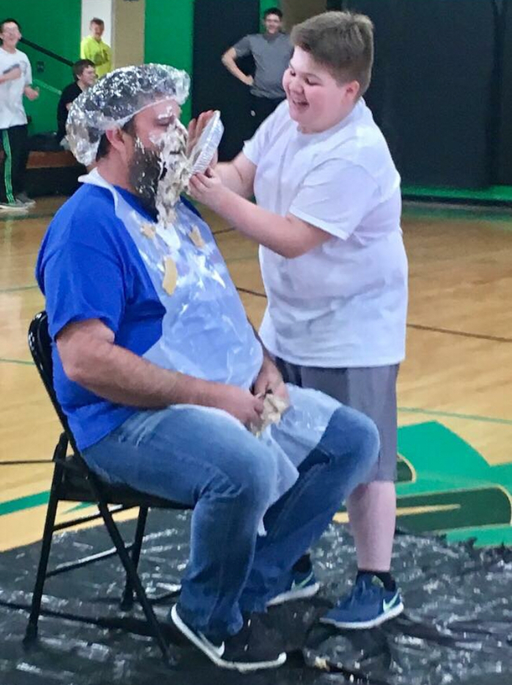 Mr. Stokes gets a “Pie in the Face”