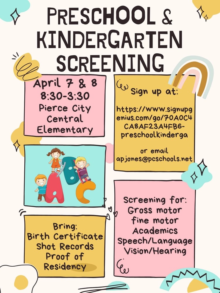 Preschool and Kindergarten Screening
