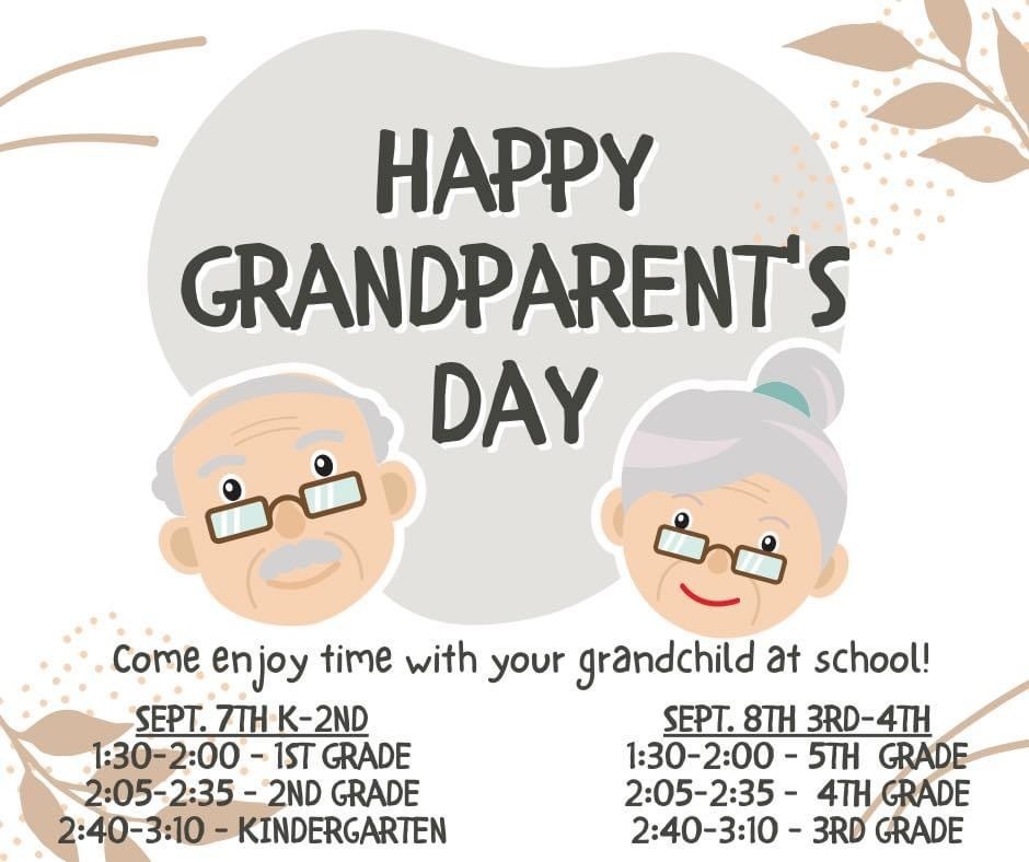 Grandparent's Day.  Information below.