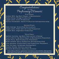 2020 FFA Area Proficiency Winners